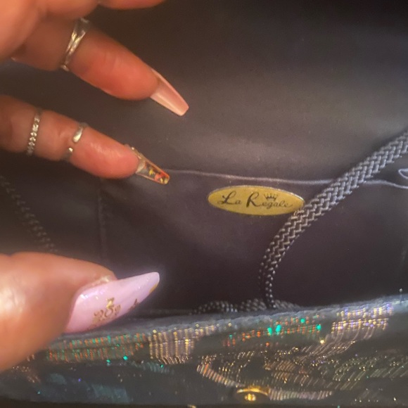 Vintage La Regale metallic abstract pattern evening bag - Picture 5 of 12